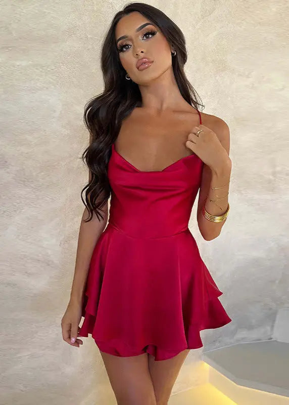 Robe Satin A-line Élégante ORIS WEAR