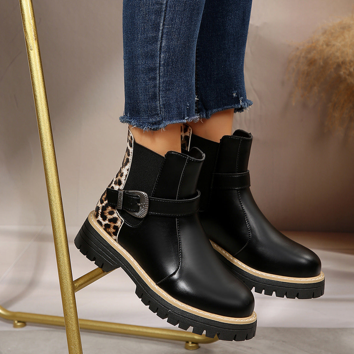 Bottines Chic Léopard Femme ORIS WEAR