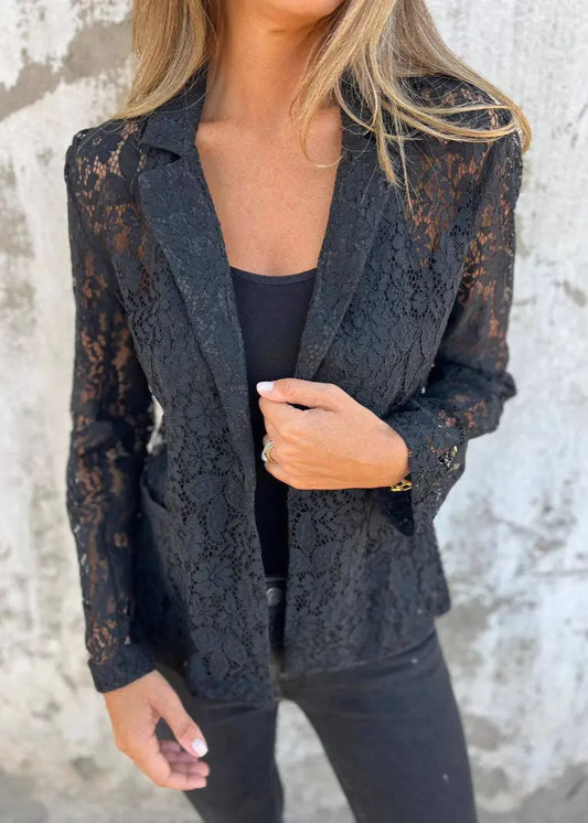 Robe midi femme en dentelle noir — ORIS WEAR