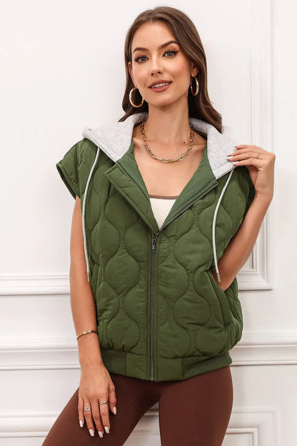 Gilet sans manches zippé à capuche avec cordon de serrage ORIS WEAR