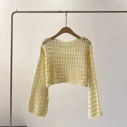 Pull court en maille ajourée tendance ORIS WEAR