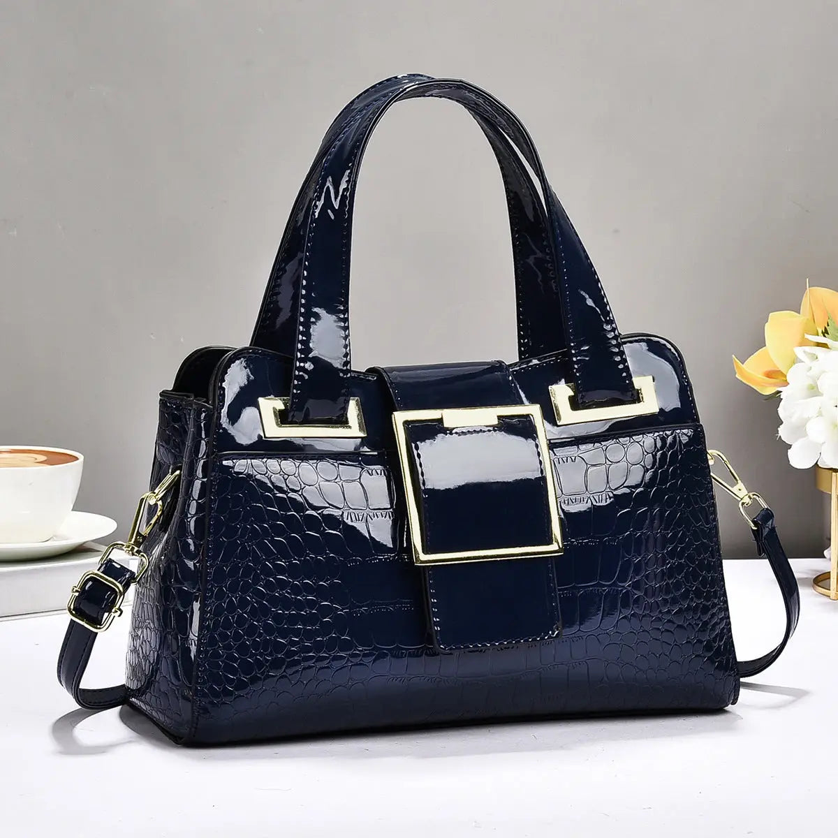 Sac à main effet croco – Boucle graphique et allure chic ORIS WEAR