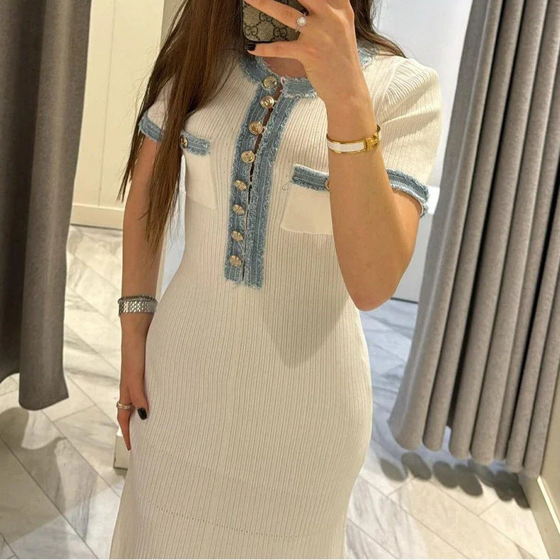 Robe d'été légère en tricot et denim ORIS WEAR