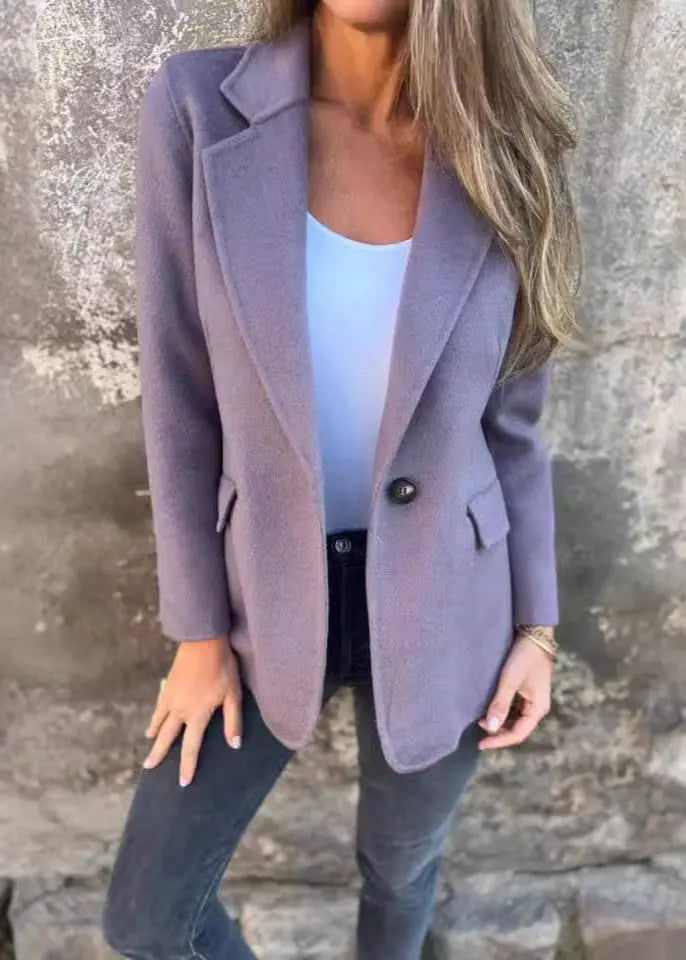 Blazer court boutonné style hiver femme ORIS WEAR