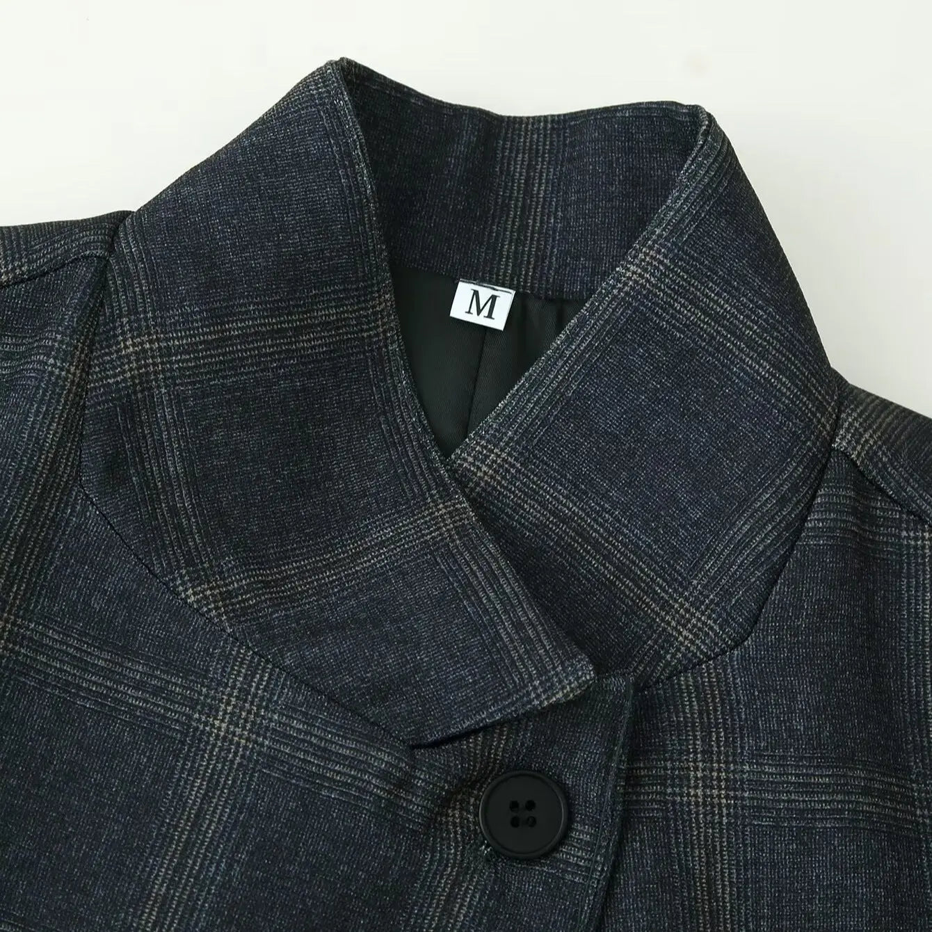 Veste Femme Élégante à Col Montant et Motif à Carreaux ORIS WEAR