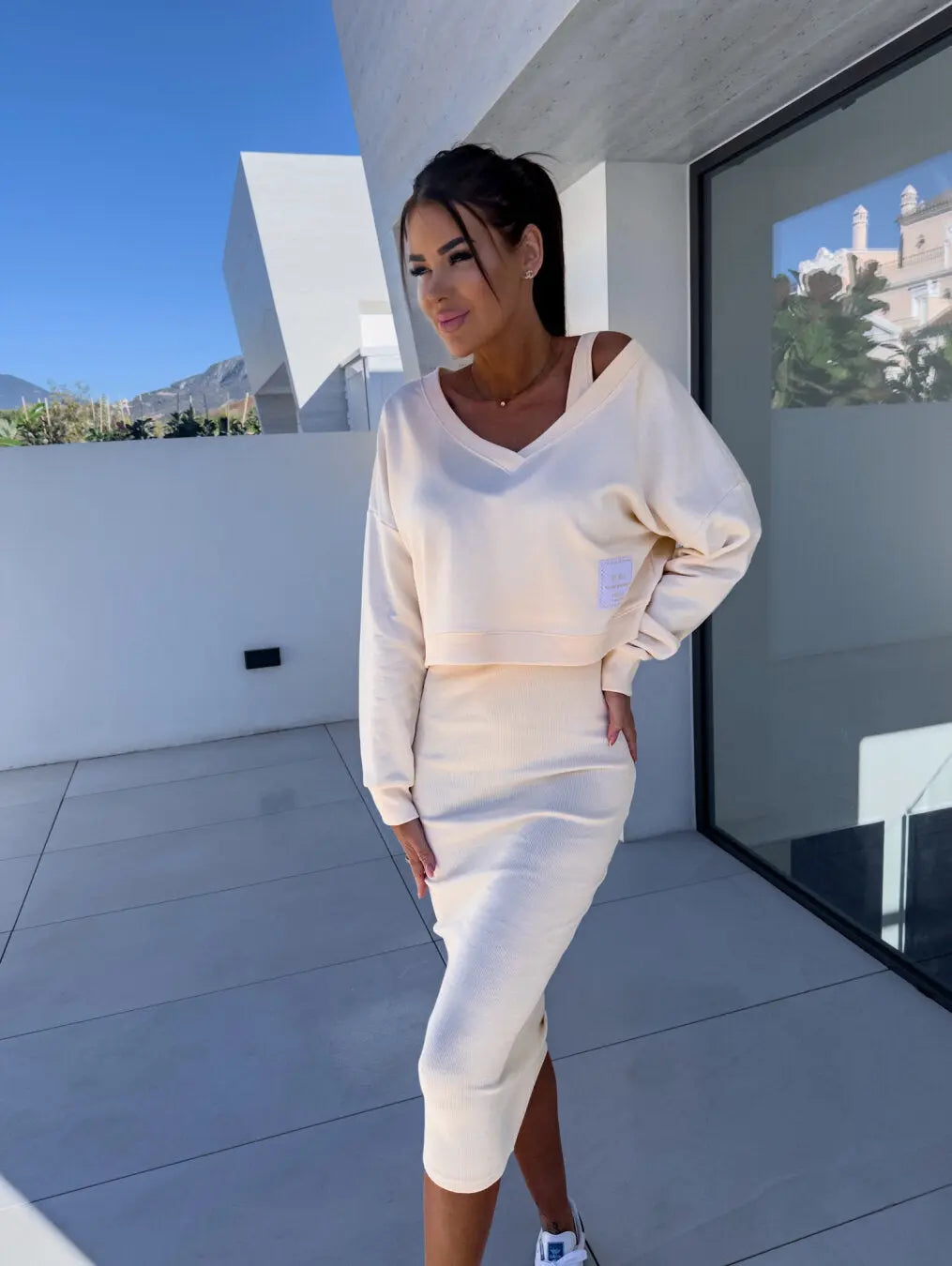Monique - Ensemble Sweatshirt et robe décontractés ORIS WEAR