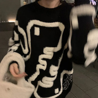 Pull épais à motif dessin animé pour Votre Hiver ORIS WEAR