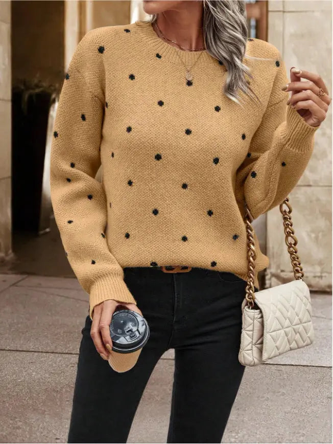 Pull en maille à pois – Touche féminine ORIS WEAR