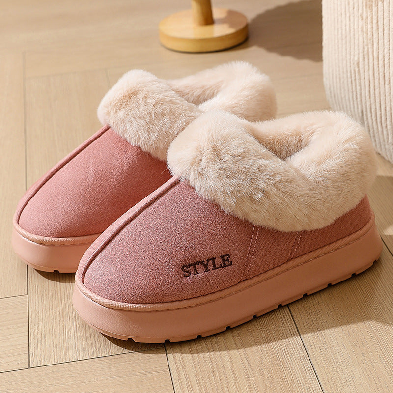 New Suede Cotton Slippers Warm Non-slip Snow Boots ORIS WEAR