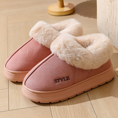 New Suede Cotton Slippers Warm Non-slip Snow Boots ORIS WEAR