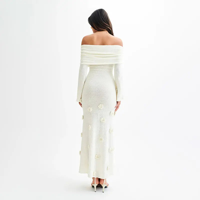Robe Maille Fleurie Transparente pour Plage ou Détente ORIS WEAR