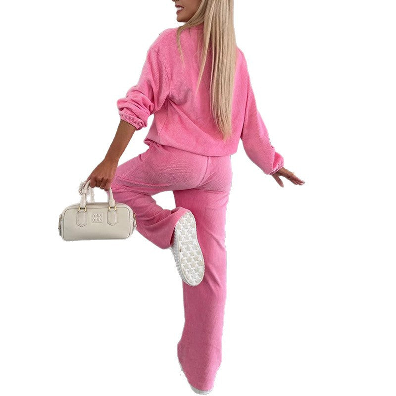 Élégance décontractée – Haut uni manches longues