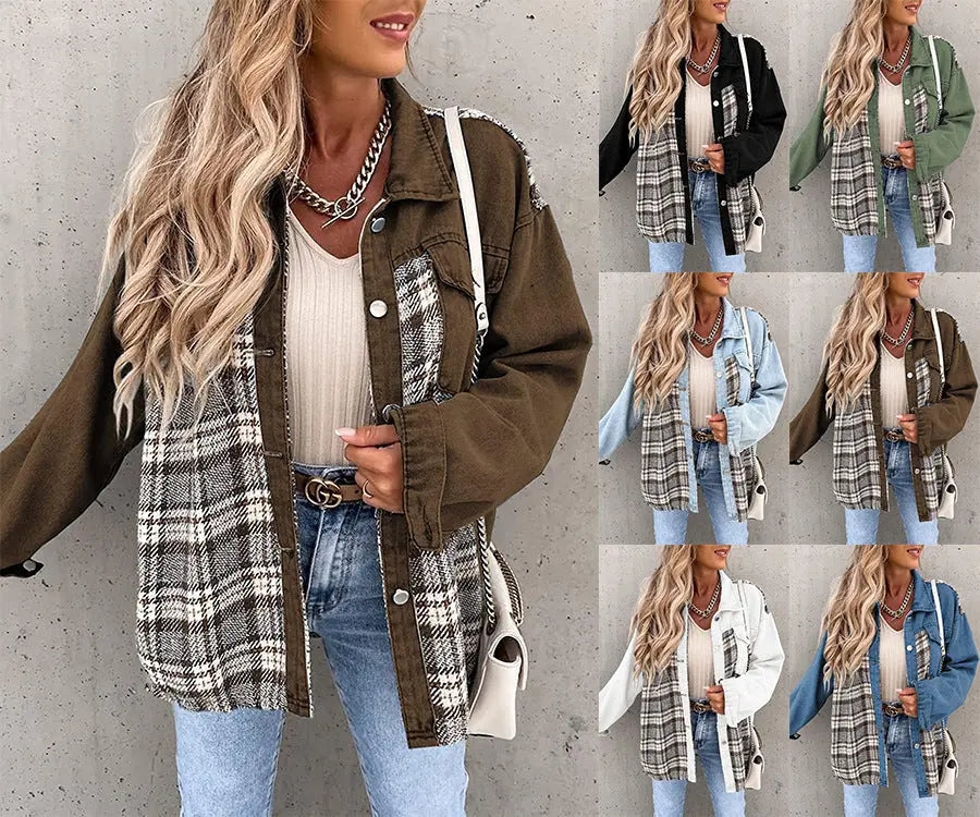 Veste Denim Carreaux Acme