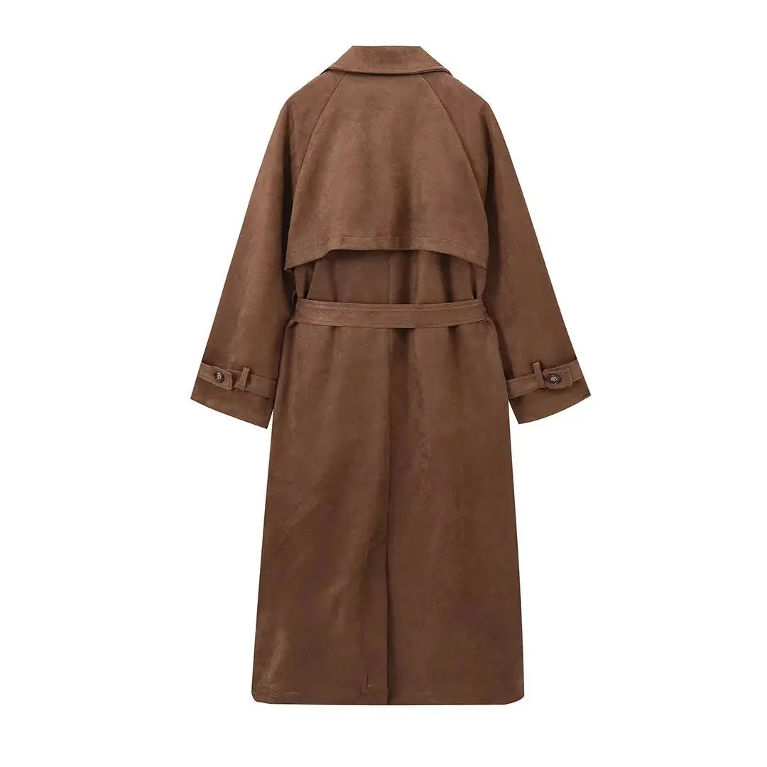 Trench-Coat Long Femme – Style Européen & Américain Chic ORIS WEAR
