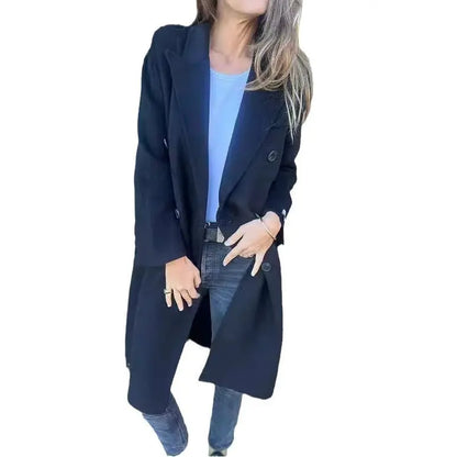 Veste mi-longue femme double boutonnage chic ORIS WEAR