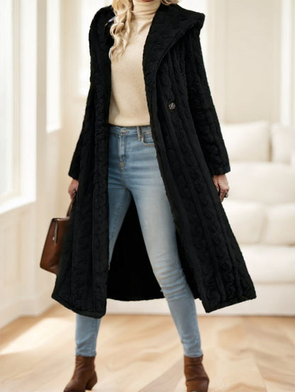 Long Textured Button Coat ORIS WEAR