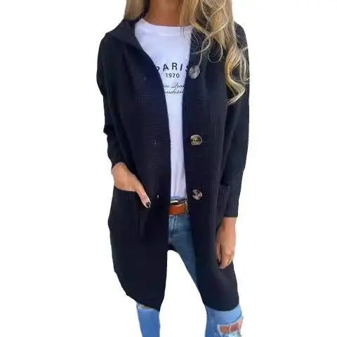 Cardigan Tricoté Mi-Long Gris Clair – Élégance et Douceur ORIS WEAR