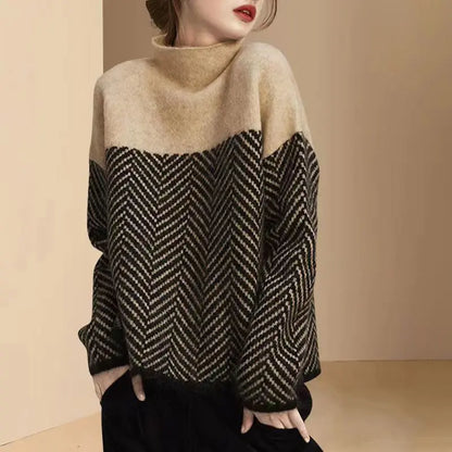 Pull femme élégante kaki — ORIS WEAR