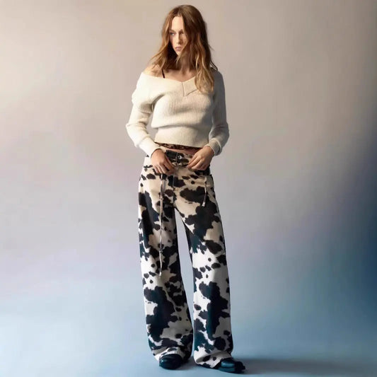 Mode femme fleurie cows pattern — ORIS WEAR