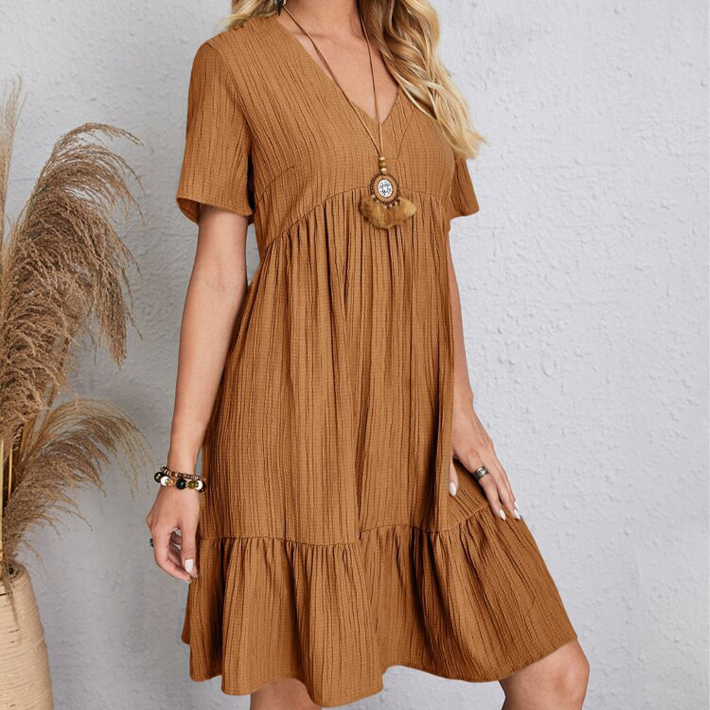 Fraîcheur Bohème – Robe Courte à Volants ORIS WEAR