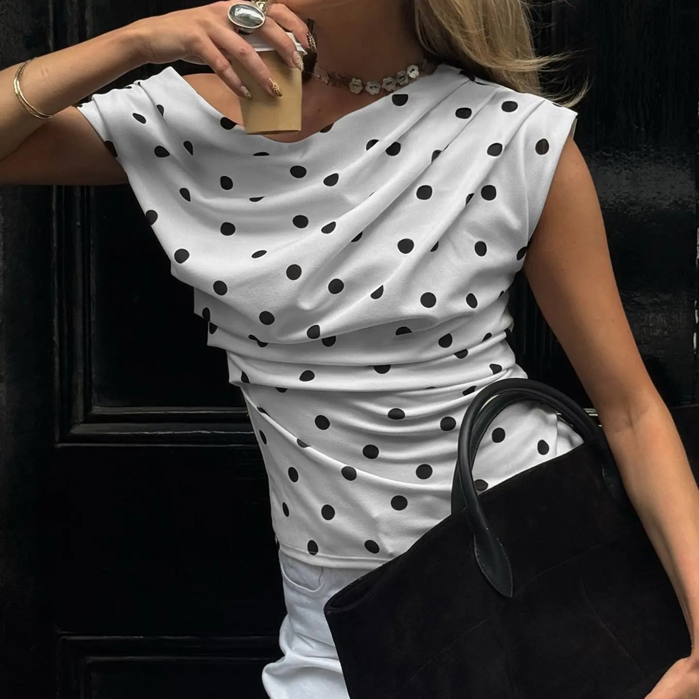 Top asymétrique polka Élégance rétro revisitée ORIS WEAR