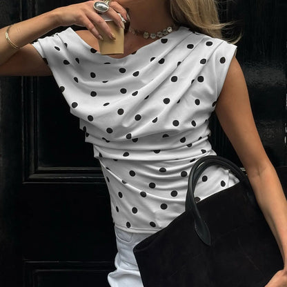 Top asymétrique polka Élégance rétro revisitée ORIS WEAR