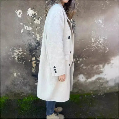 Veste mi-longue femme double boutonnage chic ORIS WEAR