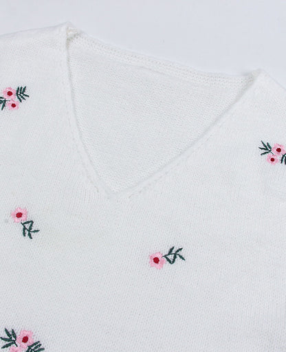 Pull col V magnifiquement brodé ORIS WEAR