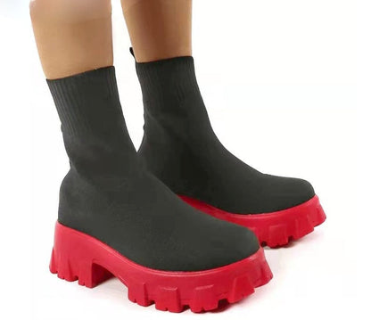 Bottes mi-talons européennes et américaines à tube moyen ORIS WEAR
