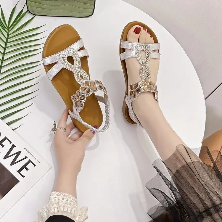Chloé – Sandales Plates Brillantes & Confortables ORIS WEAR