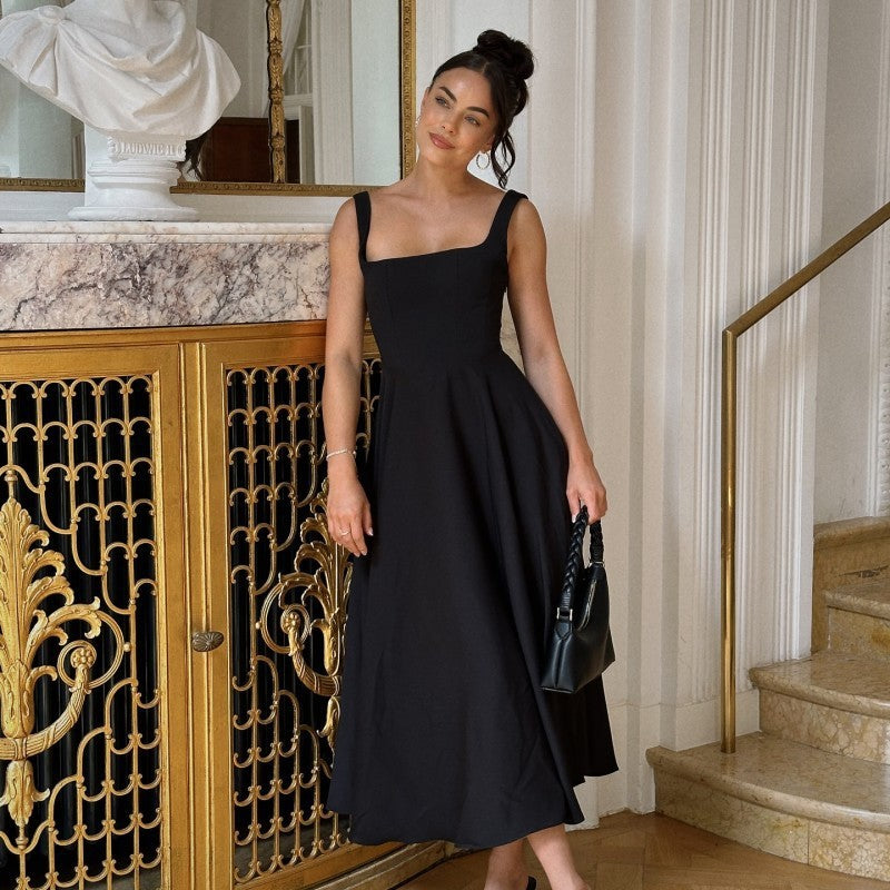 Robe à Bretelles Sans Manches à Encolure Carrée ORIS WEAR