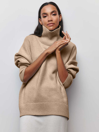 Sweater col roulé chic