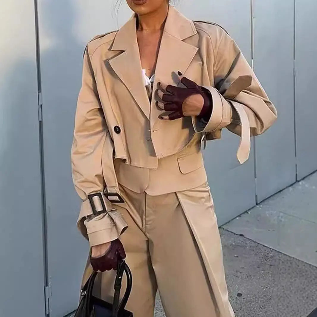 Veste trench courte – Ceinture élégante et coupe moderne ORIS WEAR