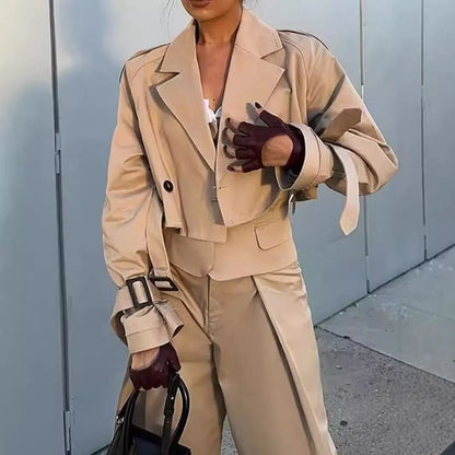 Veste trench courte – Ceinture élégante et coupe moderne ORIS WEAR