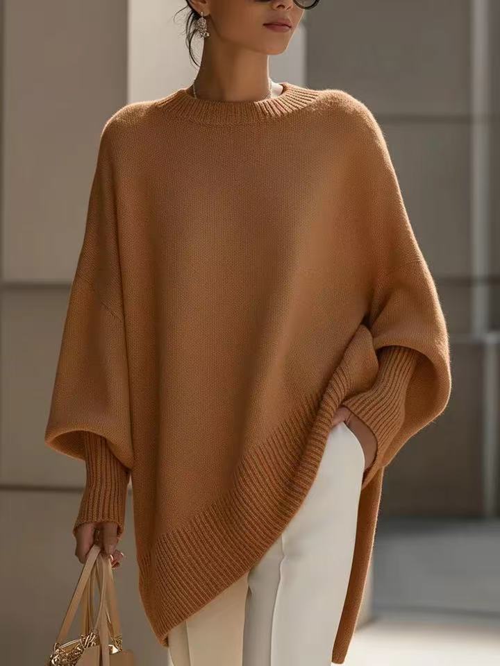Oversized Knit Poncho Sweater ORIS WEAR
