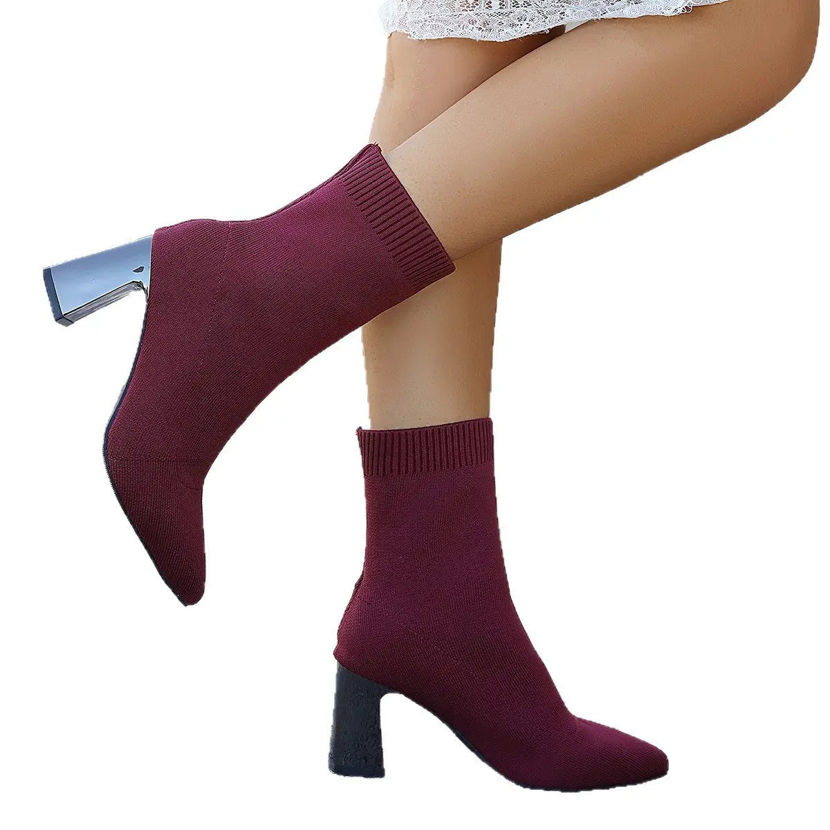 Bottines chaussettes – Talon géométrique chic ORIS WEAR