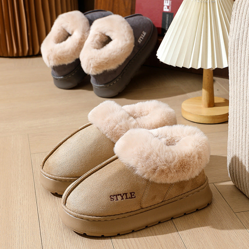 New Suede Cotton Slippers Warm Non-slip Snow Boots ORIS WEAR
