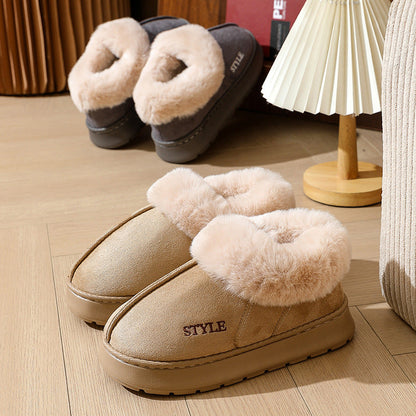 New Suede Cotton Slippers Warm Non-slip Snow Boots ORIS WEAR