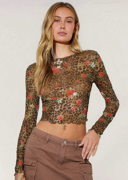 Mode femme fleurie brun — ORIS WEAR