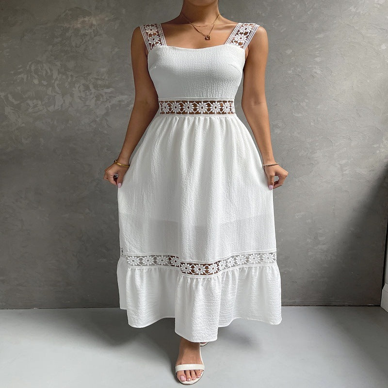 Robe Élégante en Dentelle Ajoutée – Col Sling ORIS WEAR
