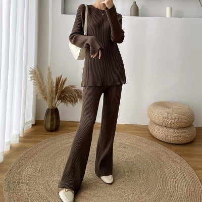 Pantalon large tricoté deux pièces pour femme ORIS WEAR