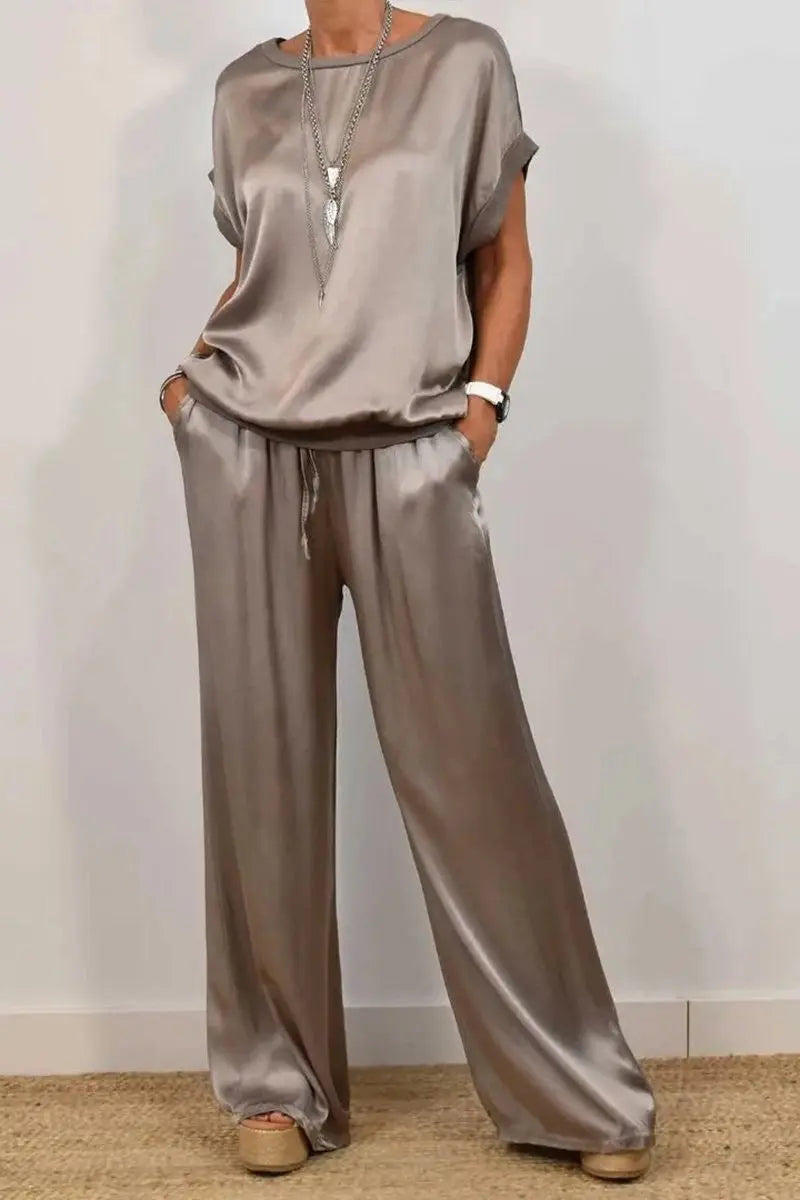 Ensemble Décontracté Élégant Chemise & Pantalon Large ORIS WEAR