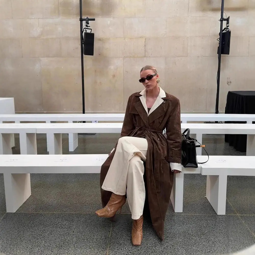 Veste femme fluide camel — ORIS WEAR