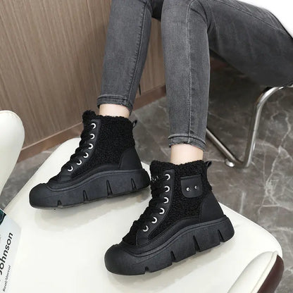 Bottes Montantes à Lacets en Cachemire ORIS WEAR
