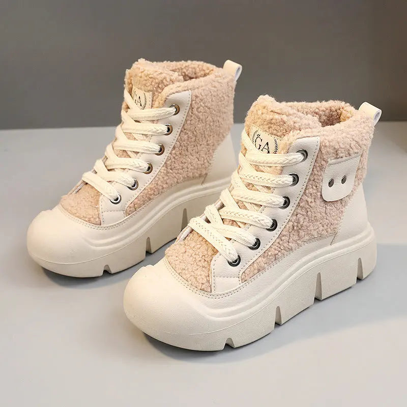 Bottes Montantes à Lacets en Cachemire ORIS WEAR