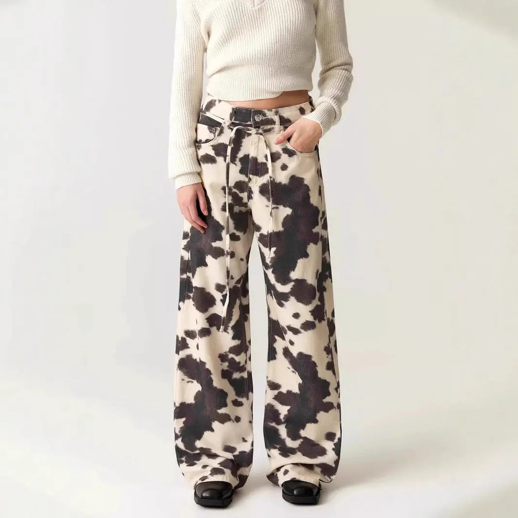 Jean Denim Rétro Délavé Femme – Motif Original ORIS WEAR