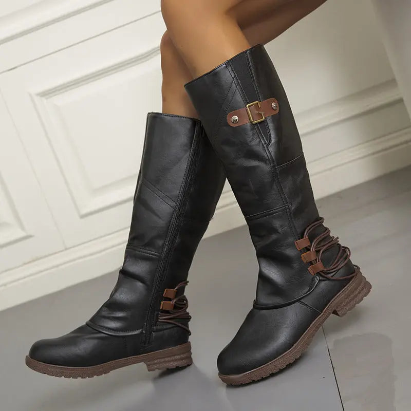 Bottes Hautes à Talon Carré et Bout Rond ORIS WEAR