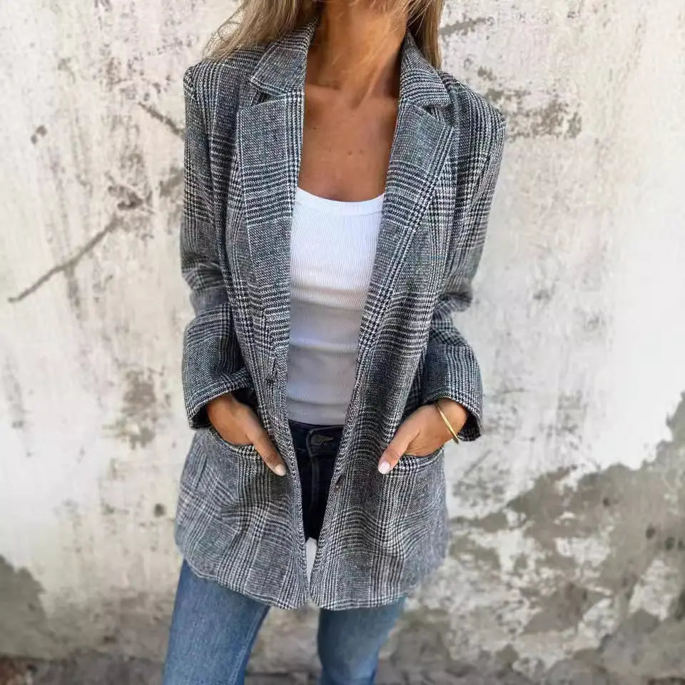 Blazer Élégance Rétro Pied-de-Poule ORIS WEAR