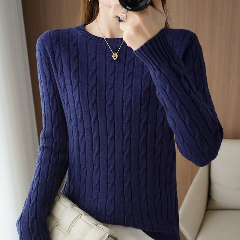 Pull torsadé à manches longues pour femme ORIS WEAR