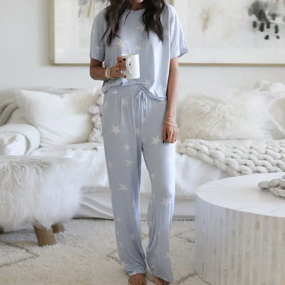 Pyjama Femme Deux Pièces Imprimé – Douceur et Élégance à la Maison ORIS WEAR